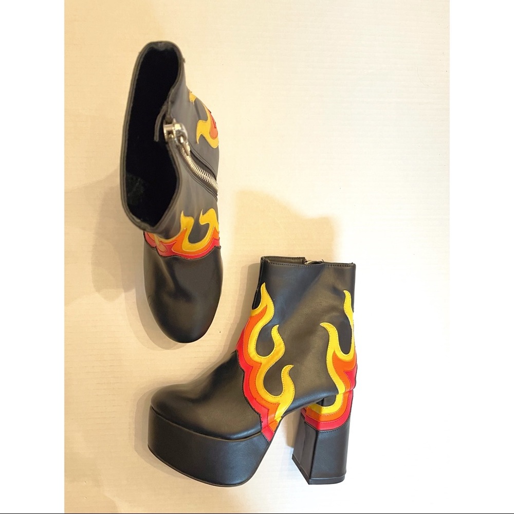 Current Mood Flame Platform Booties